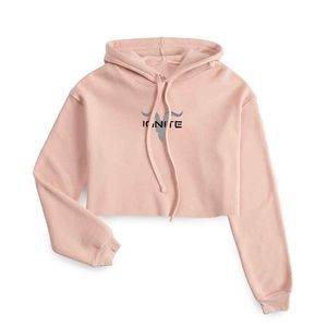 Ignite Peach Cropped Hoodie Sweater